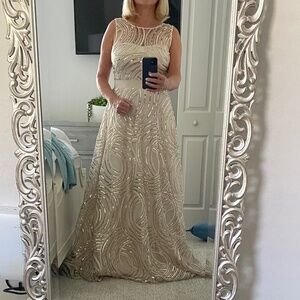 New With Tags | Eliza J Sequin Mesh Dress | Size 10 | Wedding Guest / Cocktail